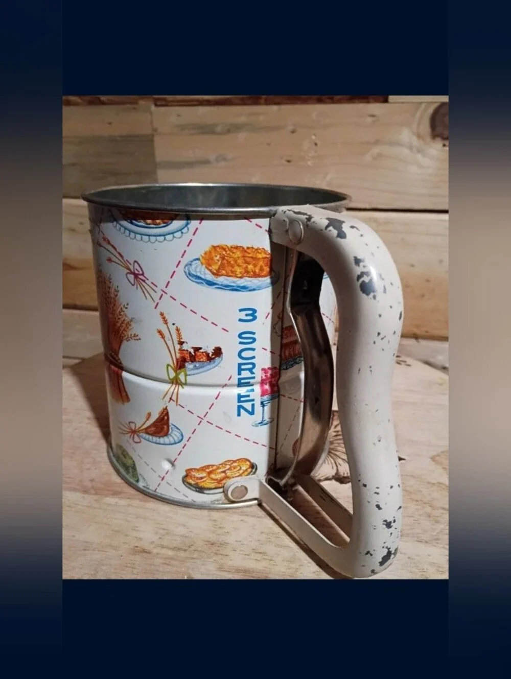 1950,s Androck 3 Screen Flour Sifter